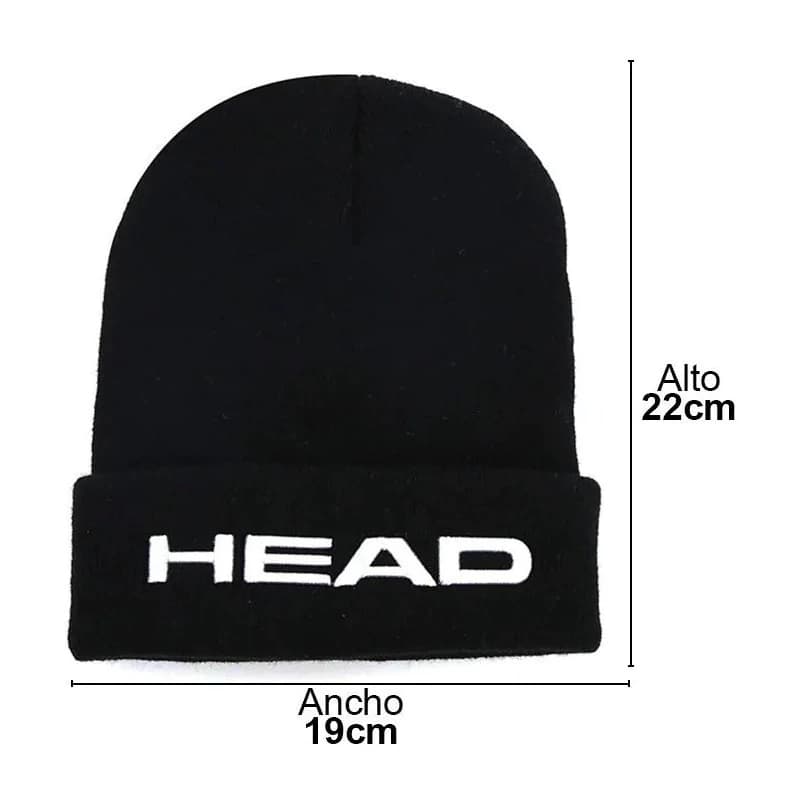 Gorro Head Fibra Acrílica Unisex Otoño Invierno 2025 — Abrigado y Cómodo — Gris Cod 12455 / Único