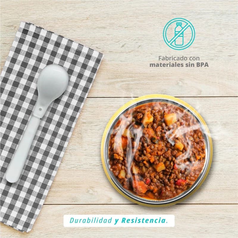 Termo Vianda Acero Inox Doble Capa Termica Comidas Sopas