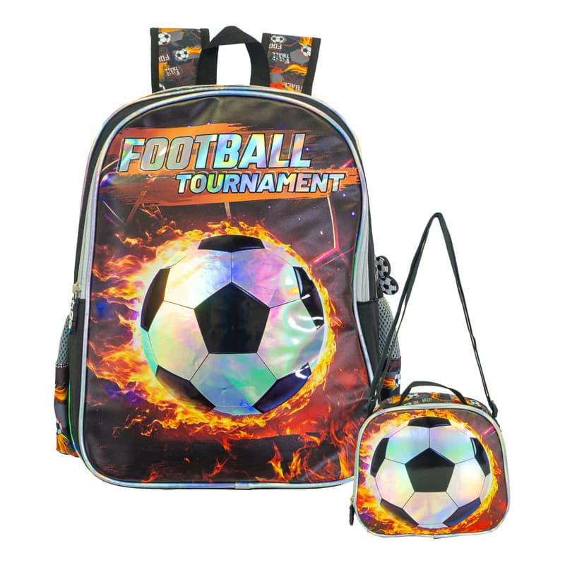 Mochila Escolar + Lunchera Térmica Infantil T-Go Primaria Nene 41cm