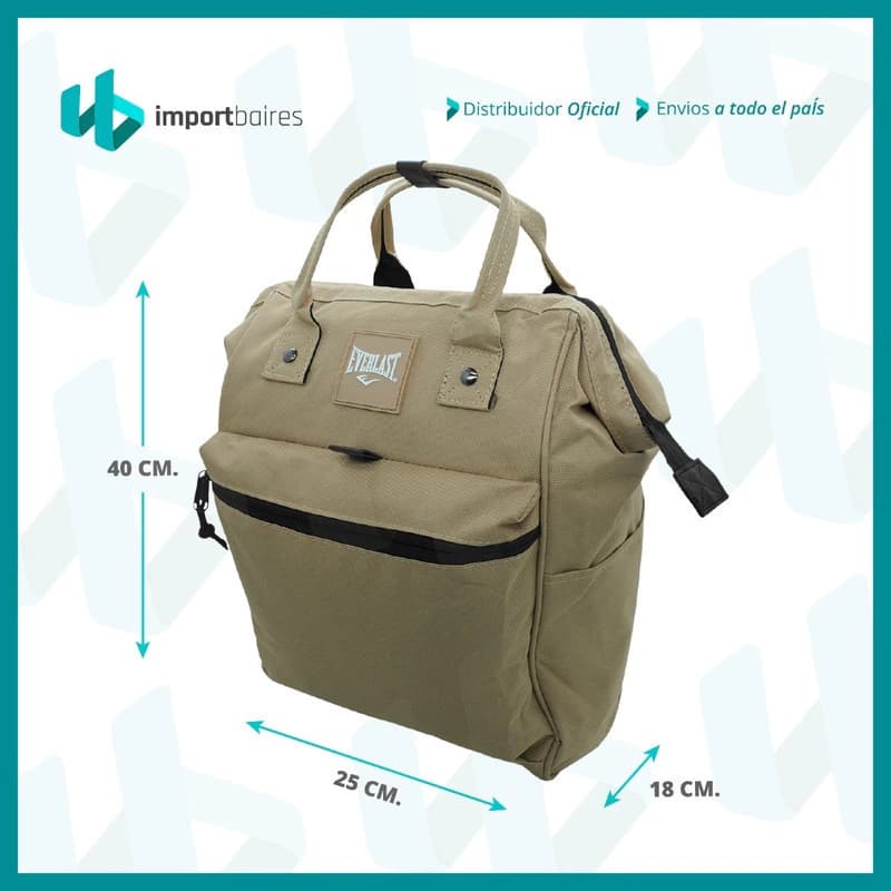 Mochila Urbana Everlast Mujer Nylon Antirrobo Apertura Boca de Pez 20 L — Azul oscuro / 21908
