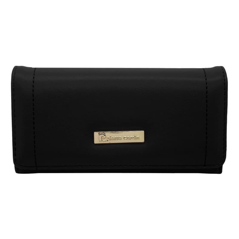 Billetera Fichero Grande Pierre Cardin con Monedero y Tarjetero Mujer — Negro Cod 14752 Lisa