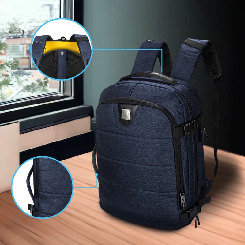 Mochila Ejecutiva Porta Notebook T-Go 2 en 1 con Puerto USB, hasta 17" — Unisex