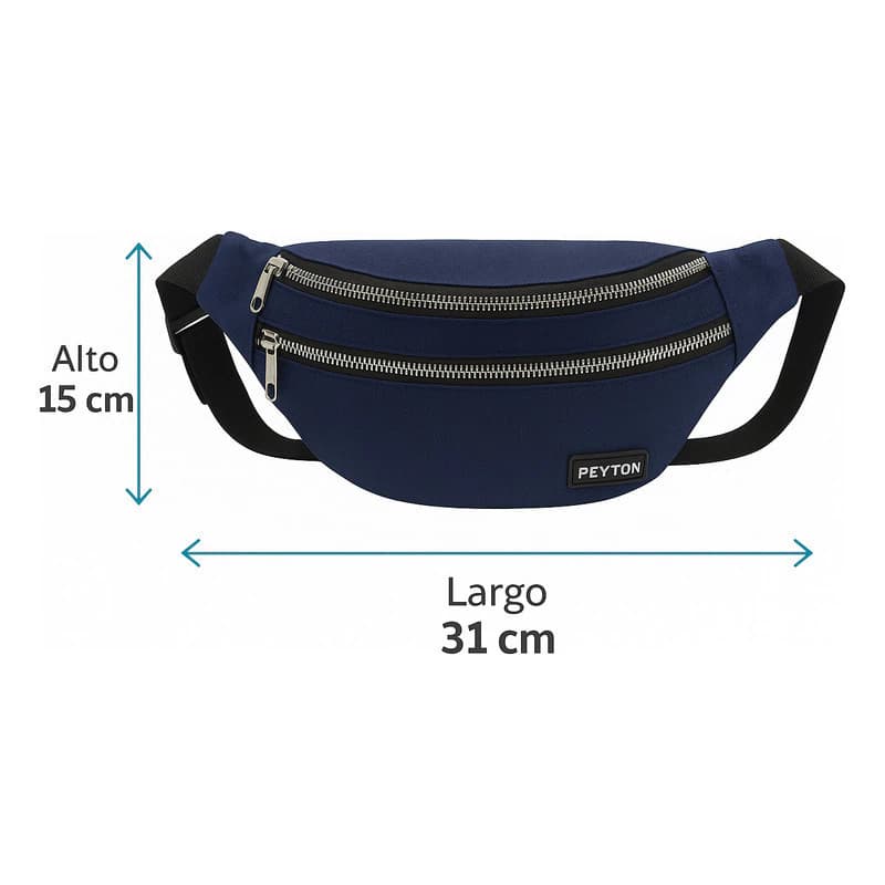 Riñonera Peyton Clásica Unisex Nylon — Cintura o Bandolera, Bolsillo Antirrobo