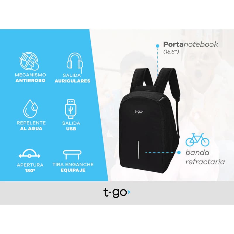 Mochila Porta Notebook Laptop Acolchada Reforzada Gran Capacidad Ejecutiva Urbana Gym Deportiva Unisex Hombre Mujer