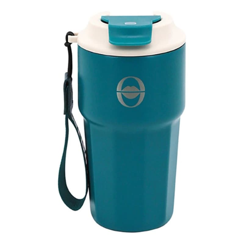 Vaso Termico | Doble Capa Acero Inox | Oreiro Love — Azul petróleo / Liso