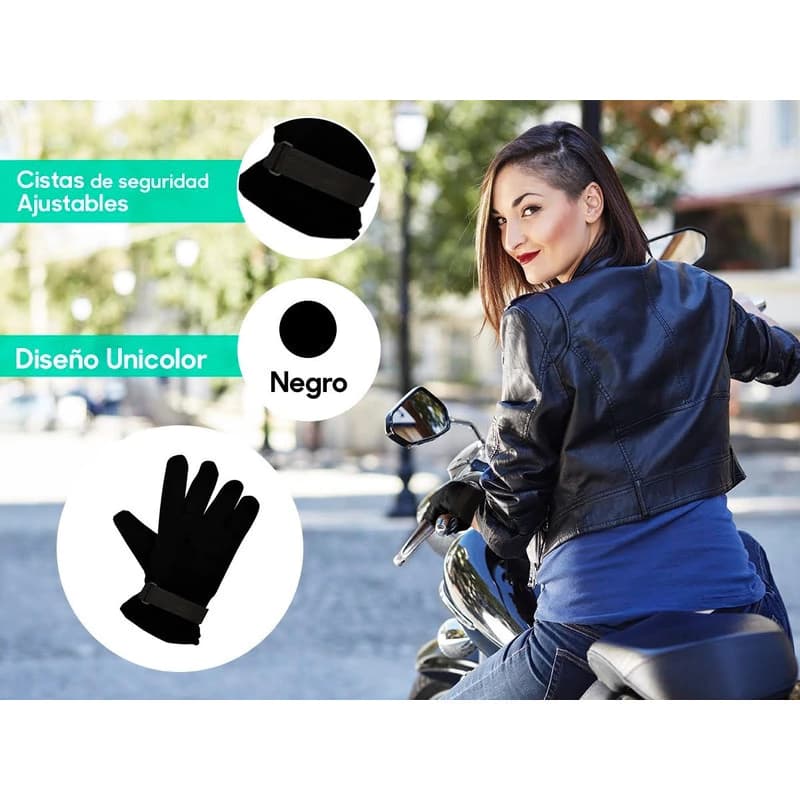 Guantes Polar Doble Forro con Velcro en Muñeca Bossi Unisex Invierno