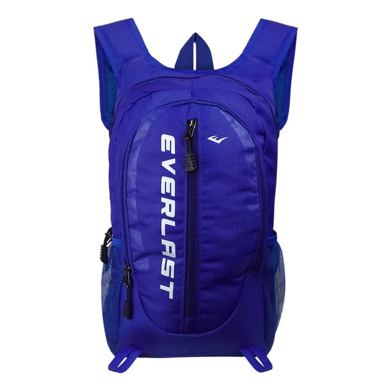 Mochila Running Everlast 12L liviana con cincha pectoral y salida de hidratación — Azul 22183 / Liso