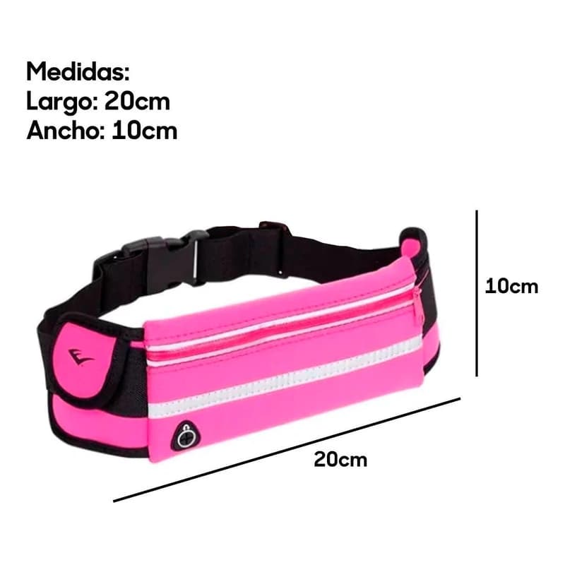 Riñonera Deportiva Everlast Running Expandible Neopreno Porta Celular — Azul