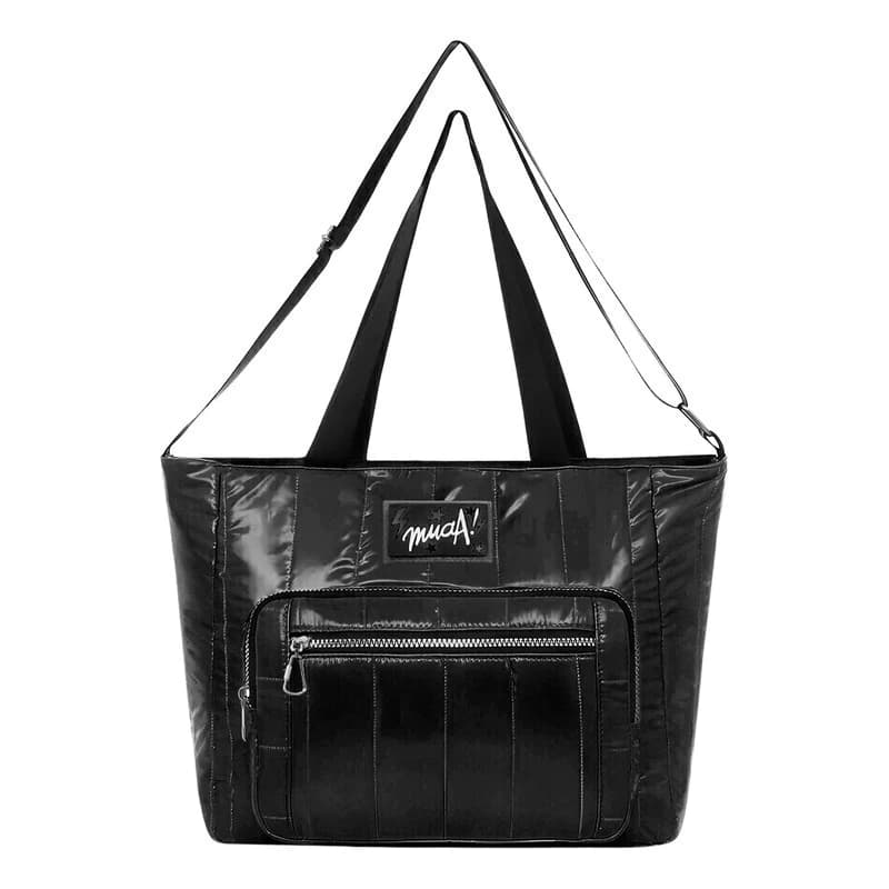 Cartera Bolso Mujer Muaa Grande Símil Puffer Doble Bosillo