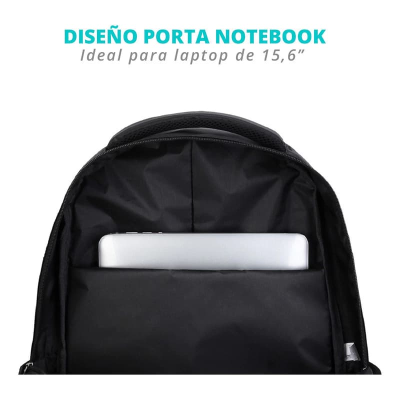 Mochila Para Notebook Hasta 15,6 Carga Usb Hombre Mujer