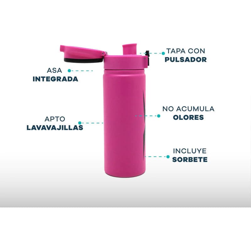 Botella Térmica D Agua Acero Inoxidable Pico Hydro Deportiva