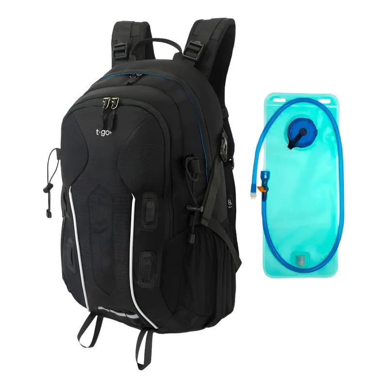 Mochila Trekking 40 Litros + Bolsa De Agua 2lts Hidratacion