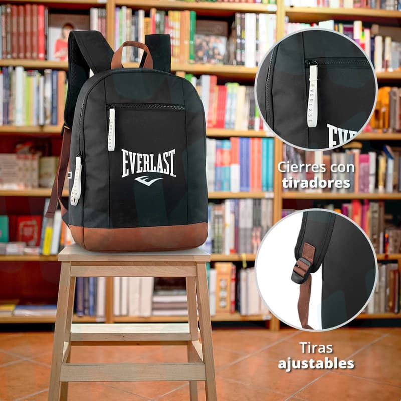 Mochila Urbana Everlast Base Gamuzada 22 L | Porta Notebook 15.6" | 44x30x14 cm — Azul