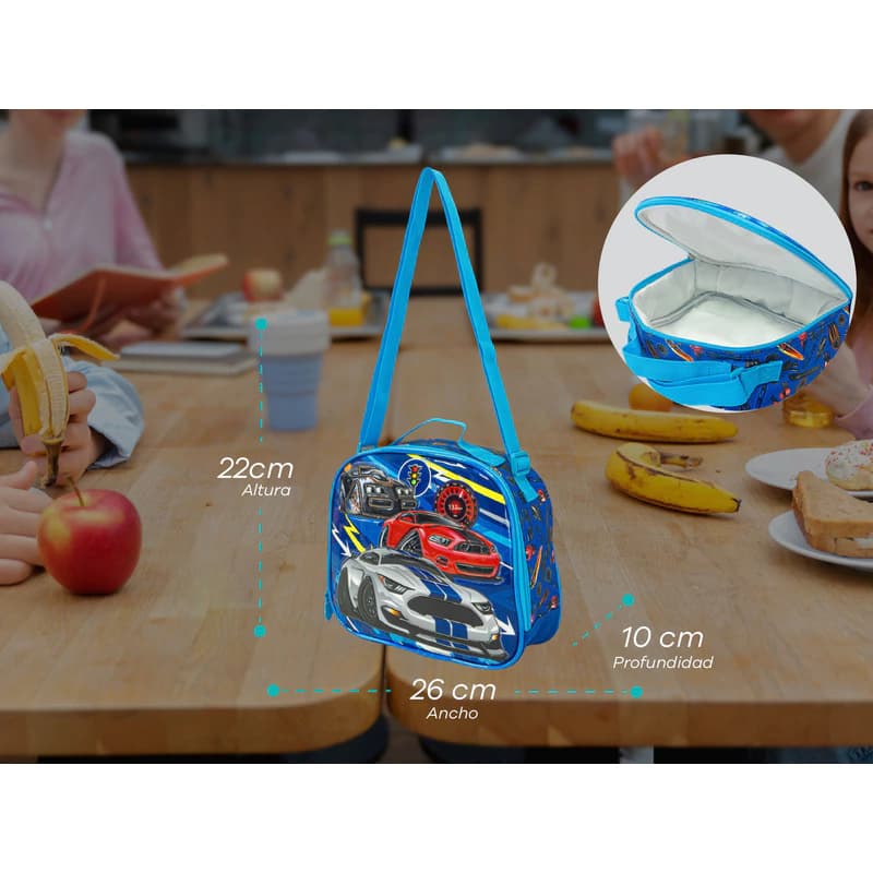 Mochila Escolar + Lunchera Térmica Infantil T-Go Primaria Nene 41cm