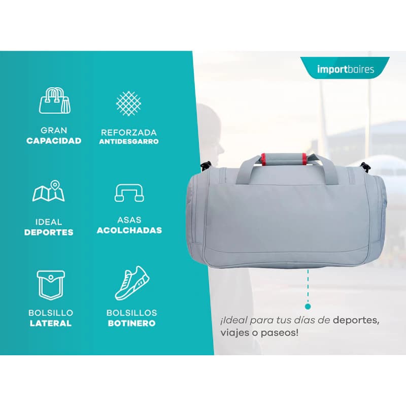 Bolso Deportivo Reebok 60054 35L Unisex – Ideal Gym, Natación y Viajes