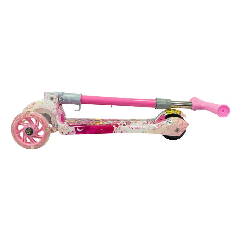 Monopatín Infantil Plegable con Luces LED T-Go Sweet Candy Rosa 3 ruedas