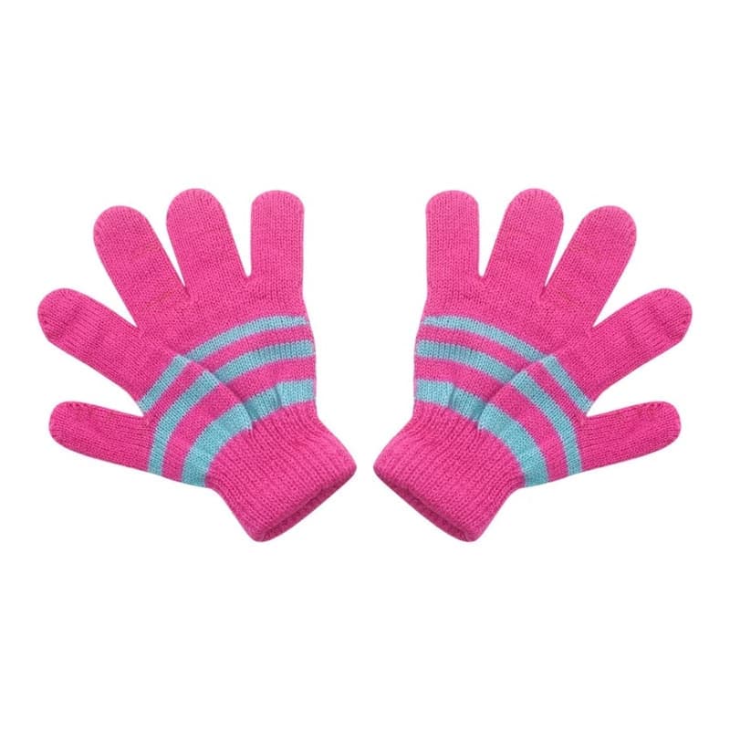 Set Invierno Niños Gorro + Bufanda + Guantes Trendy | Abrigo Suave — Fucsia / Único