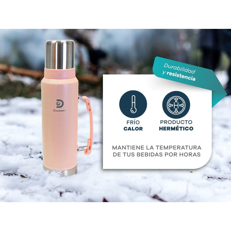 Combo Termo 1,3 Litros + Mate + Bombilla Acero Inoxidable — Verde