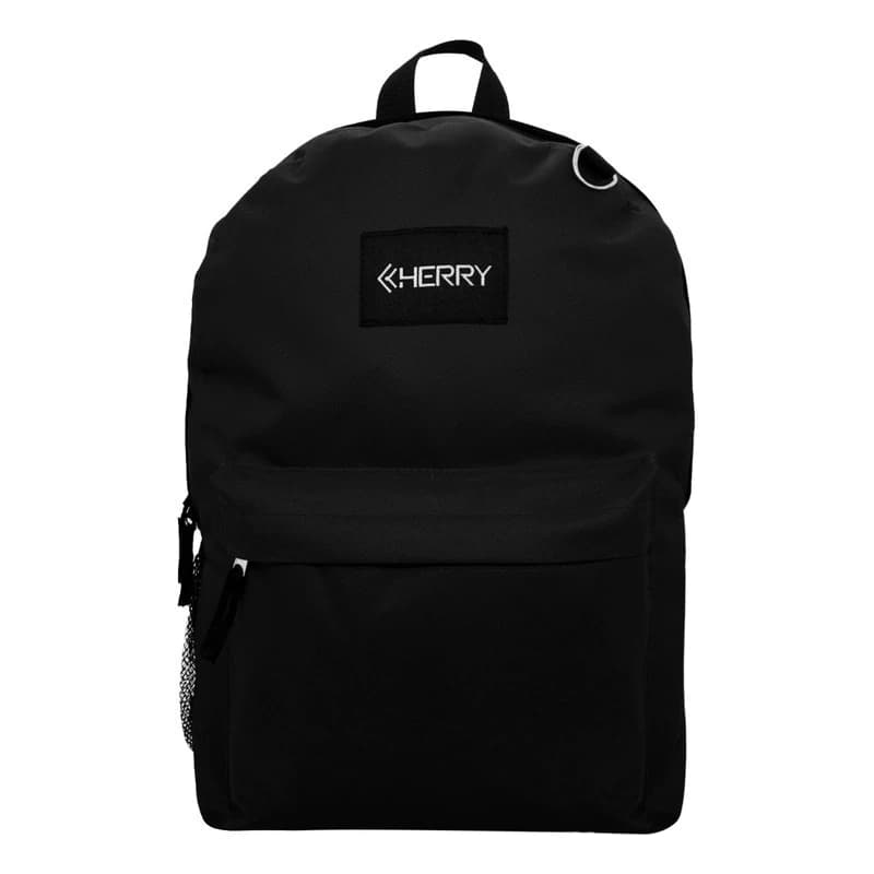Mochila Escolar Urbana Bagcherry 19L reforzada con porta notebook — Negro / Lisa