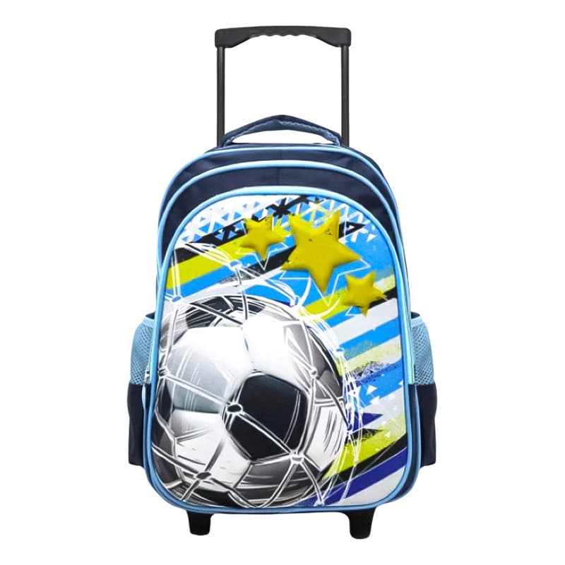 Mochila Escolar con Carrito Trendy | Diseño 3D, Ruedas de Silicona y Porta Notebook 14"