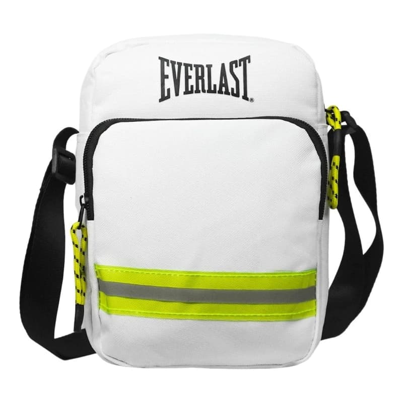 Morral Tipo Bandolera Everlast Moda Urbana Importado — Blanco 27117 / Negro / Liso