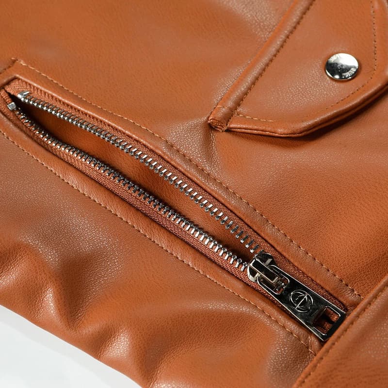 Campera Biker PU | Color Suela | Oreiro Love — Marrón claro / L