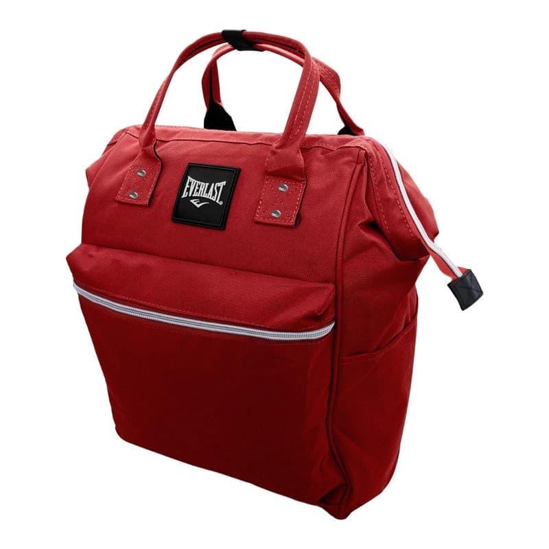Mochila Urbana Everlast Mujer Nylon Antirrobo Apertura Boca de Pez 20 L — Rojo Borravino Cod 20875 / 21908