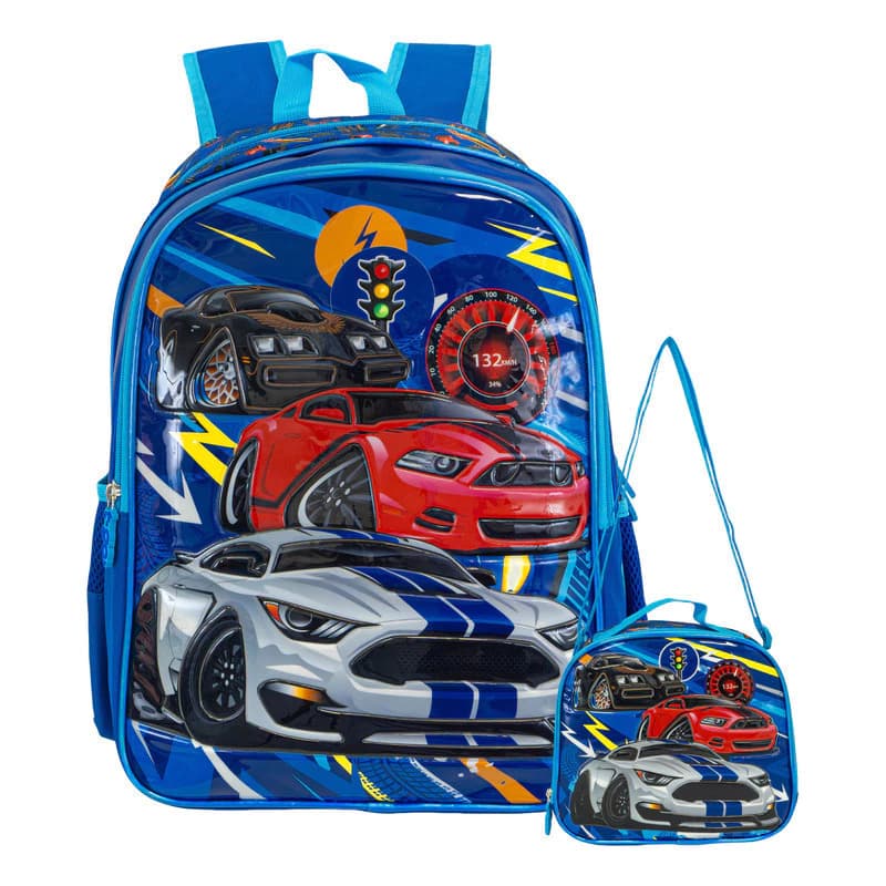 Mochila Escolar + Lunchera Térmica Infantil T-Go Primaria Nene 41cm