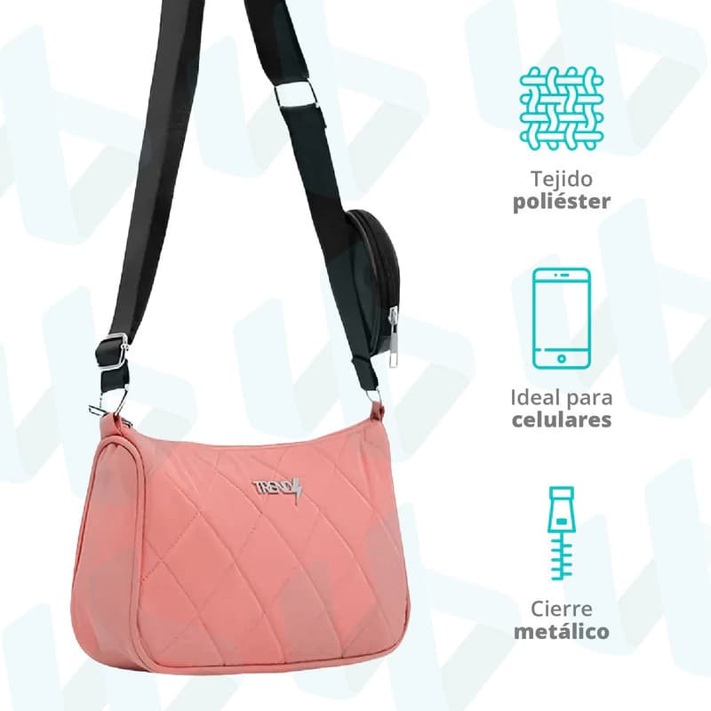 Cartera Mini Bags Trendy Porta Celular Bandolera Acolchada