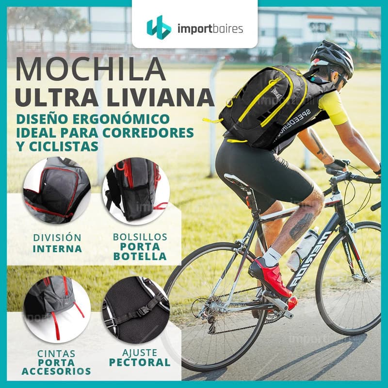 Mochila Deportiva Running Everlast 11L Gris Reforzada con Botinero