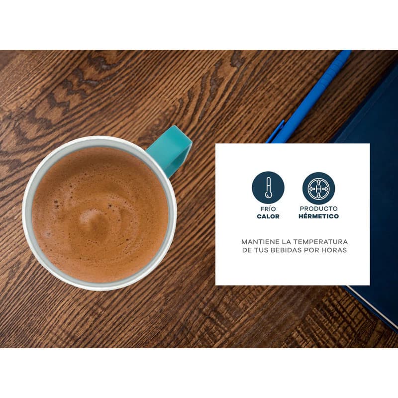 Vaso Térmico Acero Inoxidable Trendy - Café, Té y Sopas Frío/Calor — Fucsia / Lisa