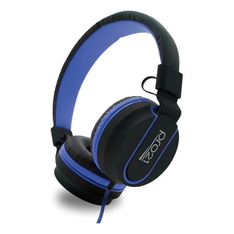 Auriculares Infantiles con Micrófono PRO21 — Para Tablet, Celular y PC — Negra con azul