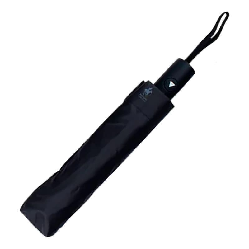 Paraguas Wellington Polo Club 6297 Plegable Recto — Negro / Liso