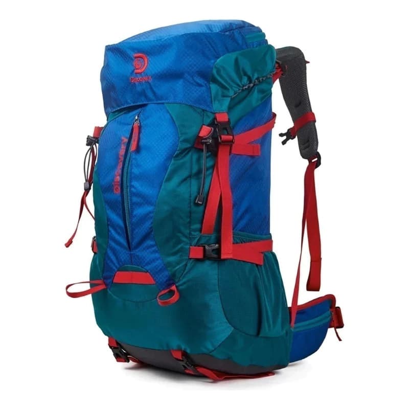Mochila De Viaje Camping Trekking Discovery 22321 65l Impermeable — Verde 22321 / Liso
