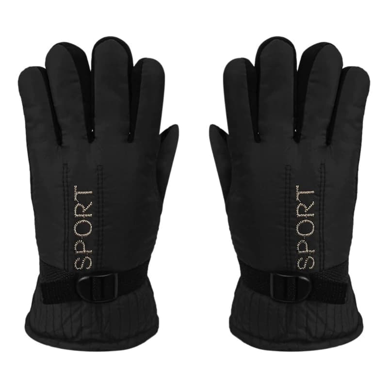 Guantes Térmicos Impermeables Forest – Moto, Bici y Nieve con Reflectivos — Negro