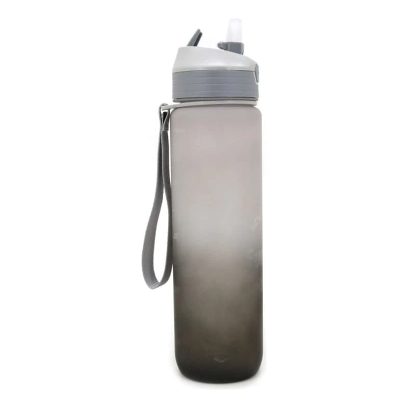Botella Deportiva Everlast 1 Litro Antigoteo Libre de BPA - Negro/Gris