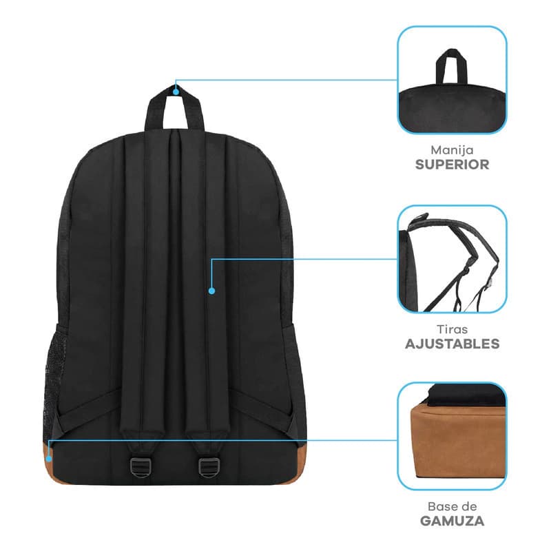 Mochila Portanotebook T-Go 20 L hasta 15,6" base gamuza urbana