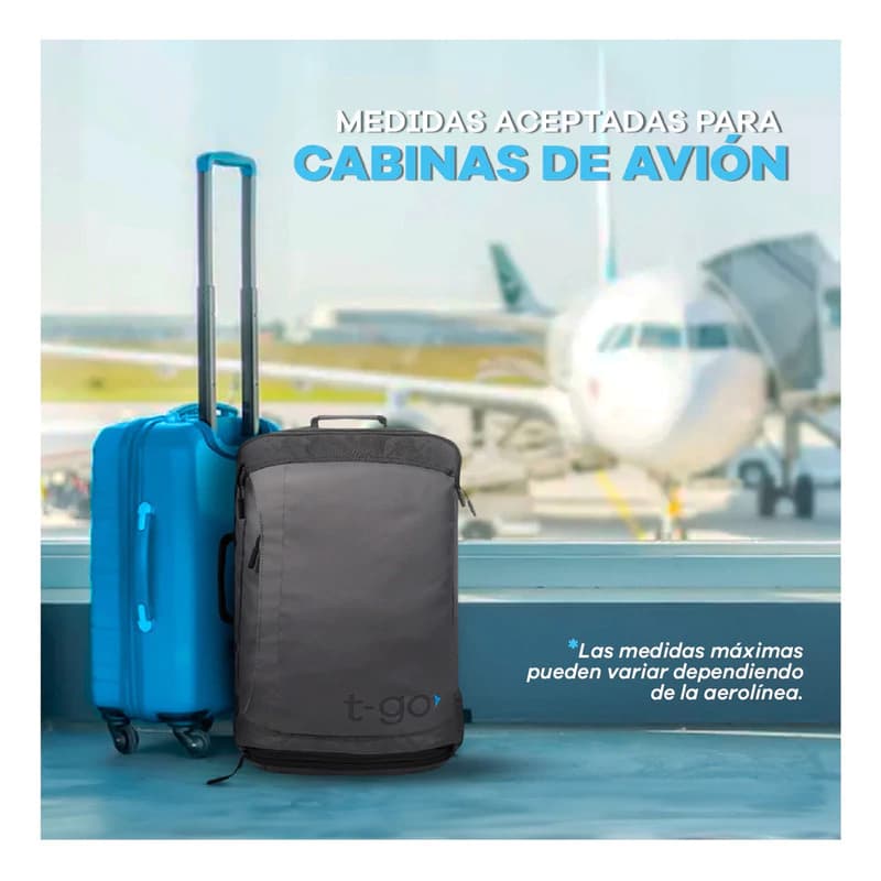 Mochila T-GO Ejecutiva 30 L con apertura 180° y porta notebook