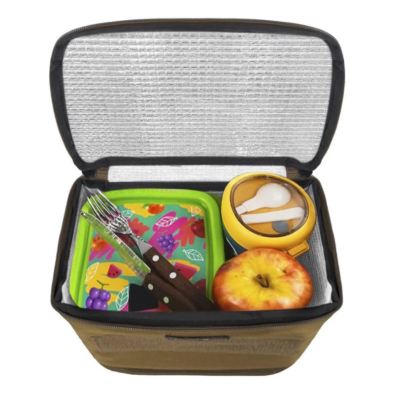 Lunchera Térmica Escolar | Camping | T-go — Camel / Liso