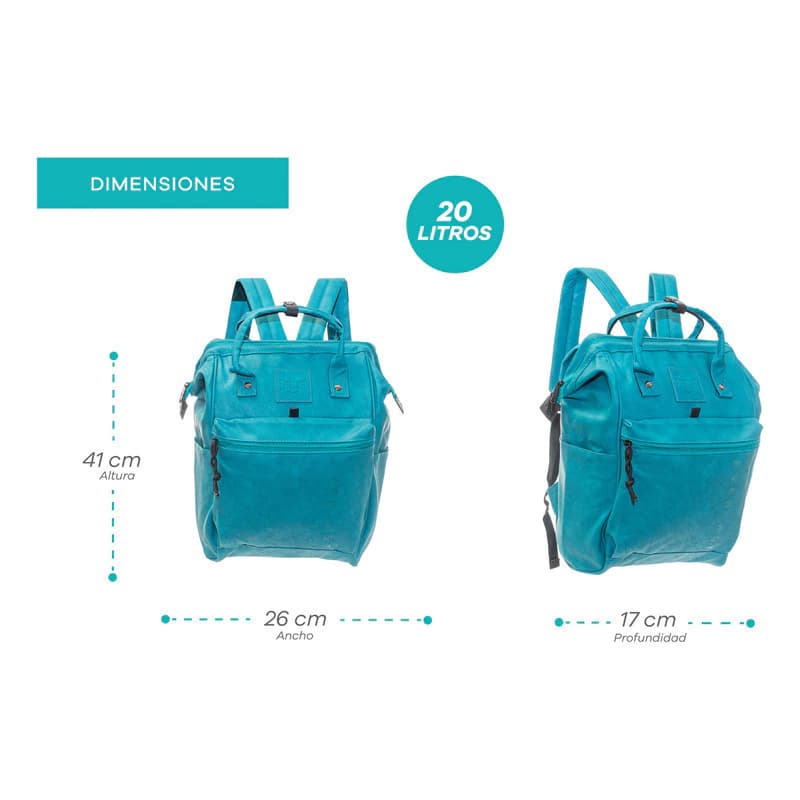 Mochila Cartera Everlast Boca de Pez Eco Cuero Urbana Antirrobo Mujer — Suela 21478 / Eco cuero