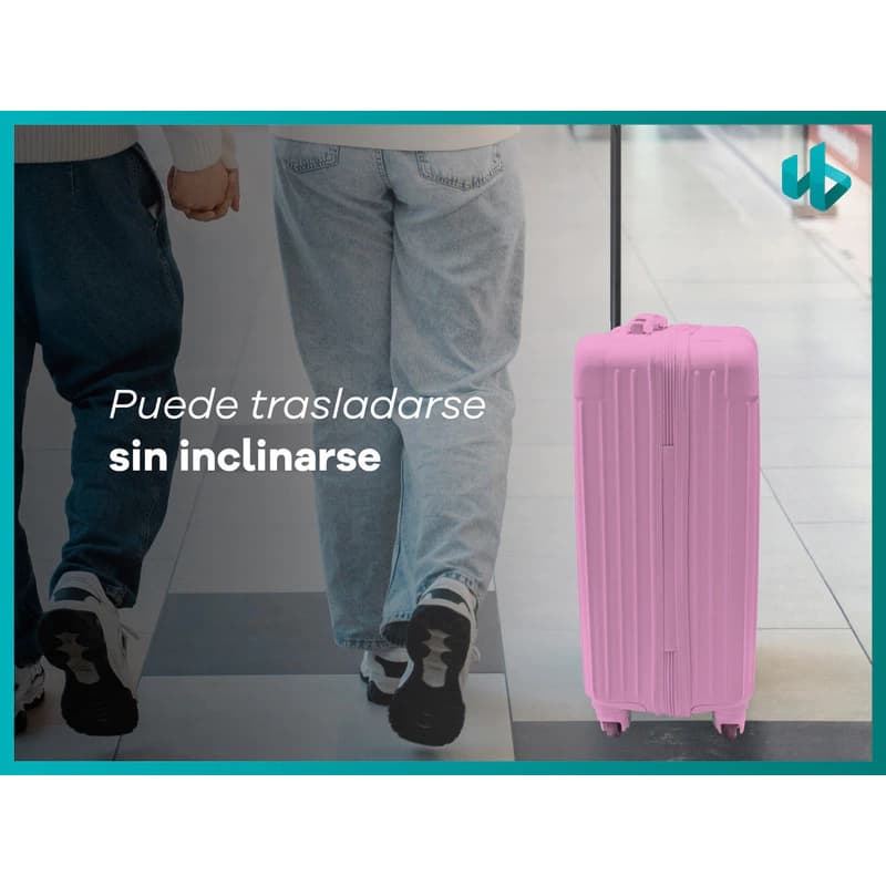 Set Valija Carry On Cabina Con Ruedas + Mini Valija Neceser — Gris