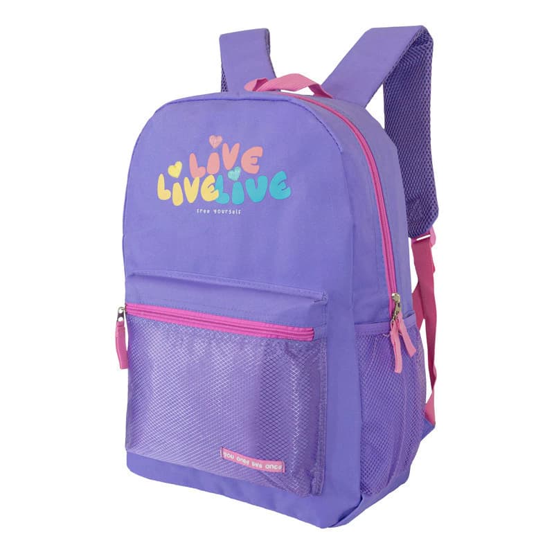 Mochila Escolar Bagcherry 14L Anti-desgarro Liviana Primaria y Secundaria — Negro / Lisa