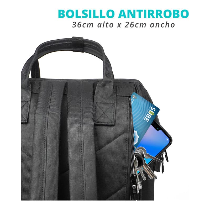 Mochila Boca De Pez Urbana 440029 20l Nylon Mujer
