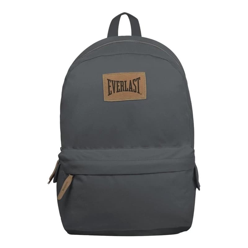 Mochila Urbana Everlast 45cm Poliéster Base Gamuzada Bolsillo Notebook 15.6" — Gris / Gamuzada