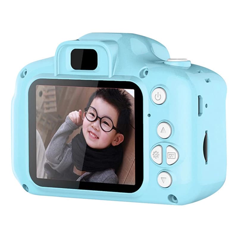 Cámara Digital Hd Niños Niñas Facil Uso Filma Fotos Color — Celeste