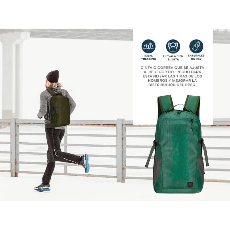 Mochila Urbana Discovery Porta Notebook 15,6" con Ajuste Pectoral | Modelo 16943 — Verde Militar 16943 / Liso