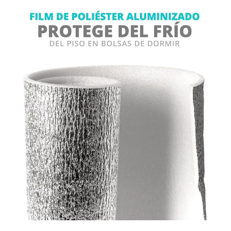 Aislante Térmico Camping Forest 180x50cm Espuma Aluminizada para Bolsa de Dormir