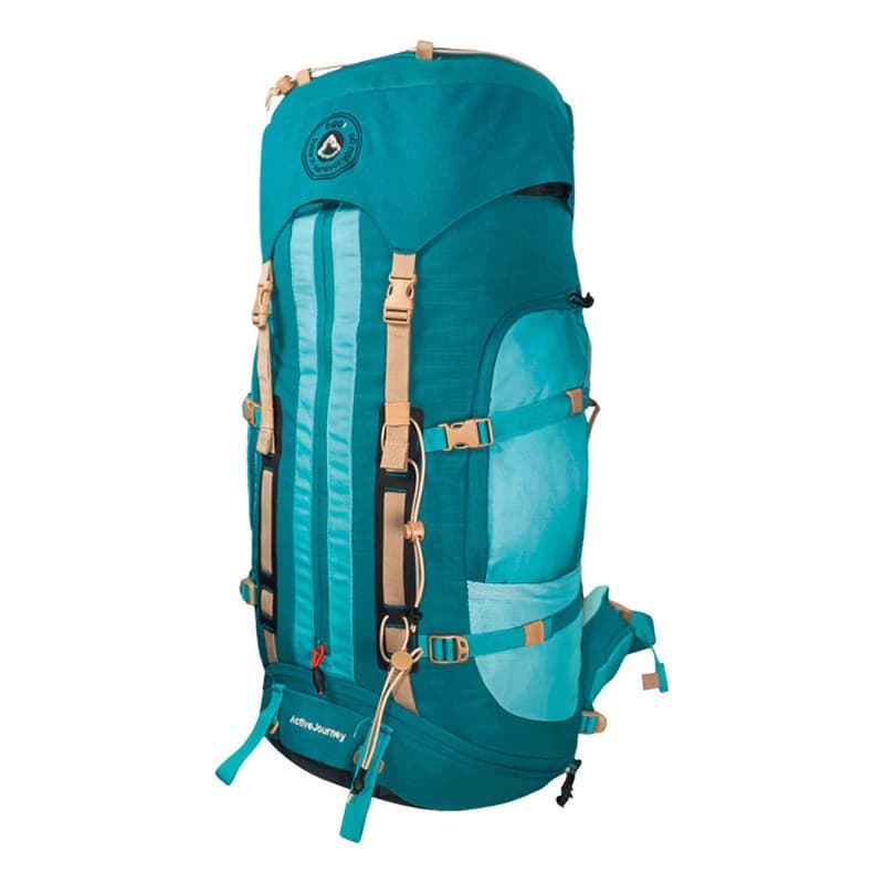 Mochila Trekking T-Go Active Journey 70+5 L Sistema EasyFit y Cobertor — Turquesa / Liso