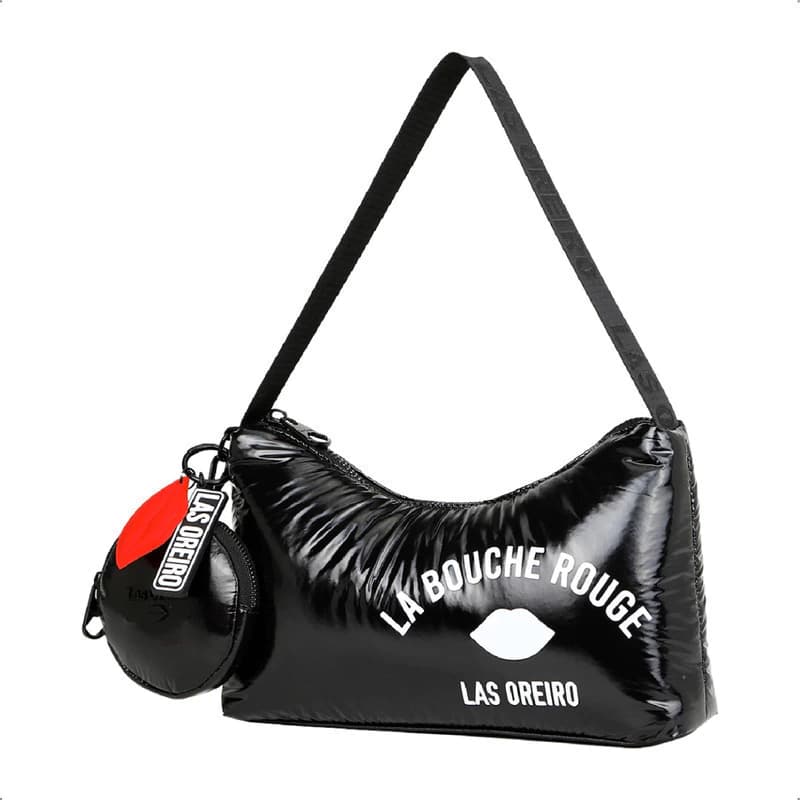 Cartera Baguette Puffer Las Oreiro | Mujer | Negro | Con Monedero