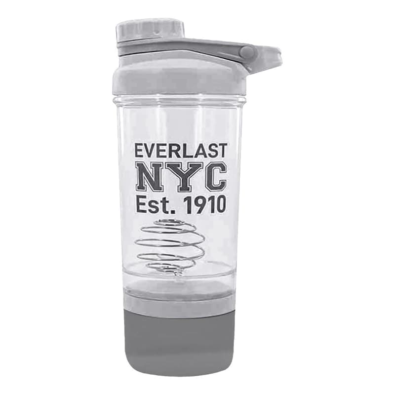 Shaker Everlast 500 ml con Bola Mezcladora Antigrumos y Compartimento